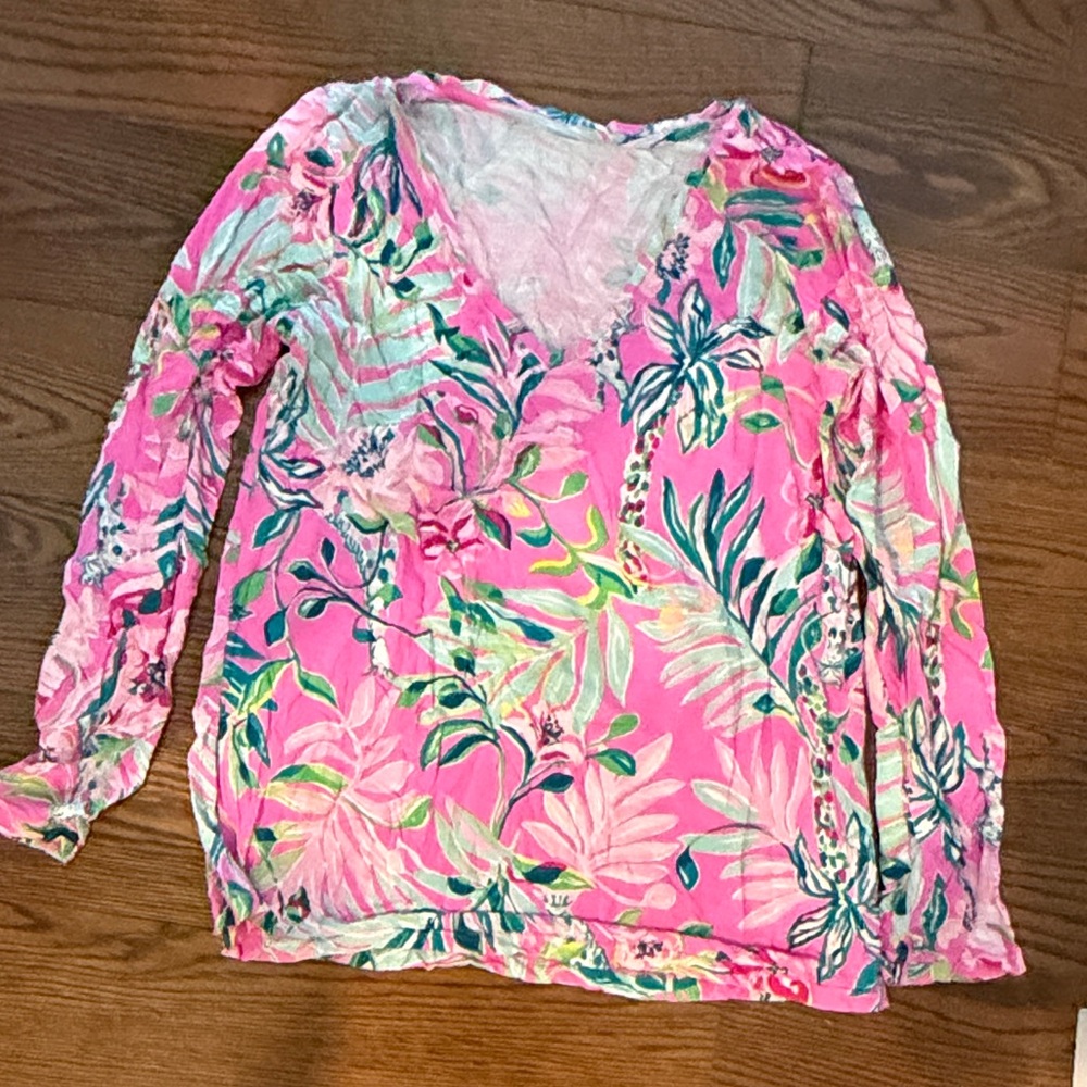 Lilly Pulitzer Pink Tropical pajamas - Picture 3 of 5